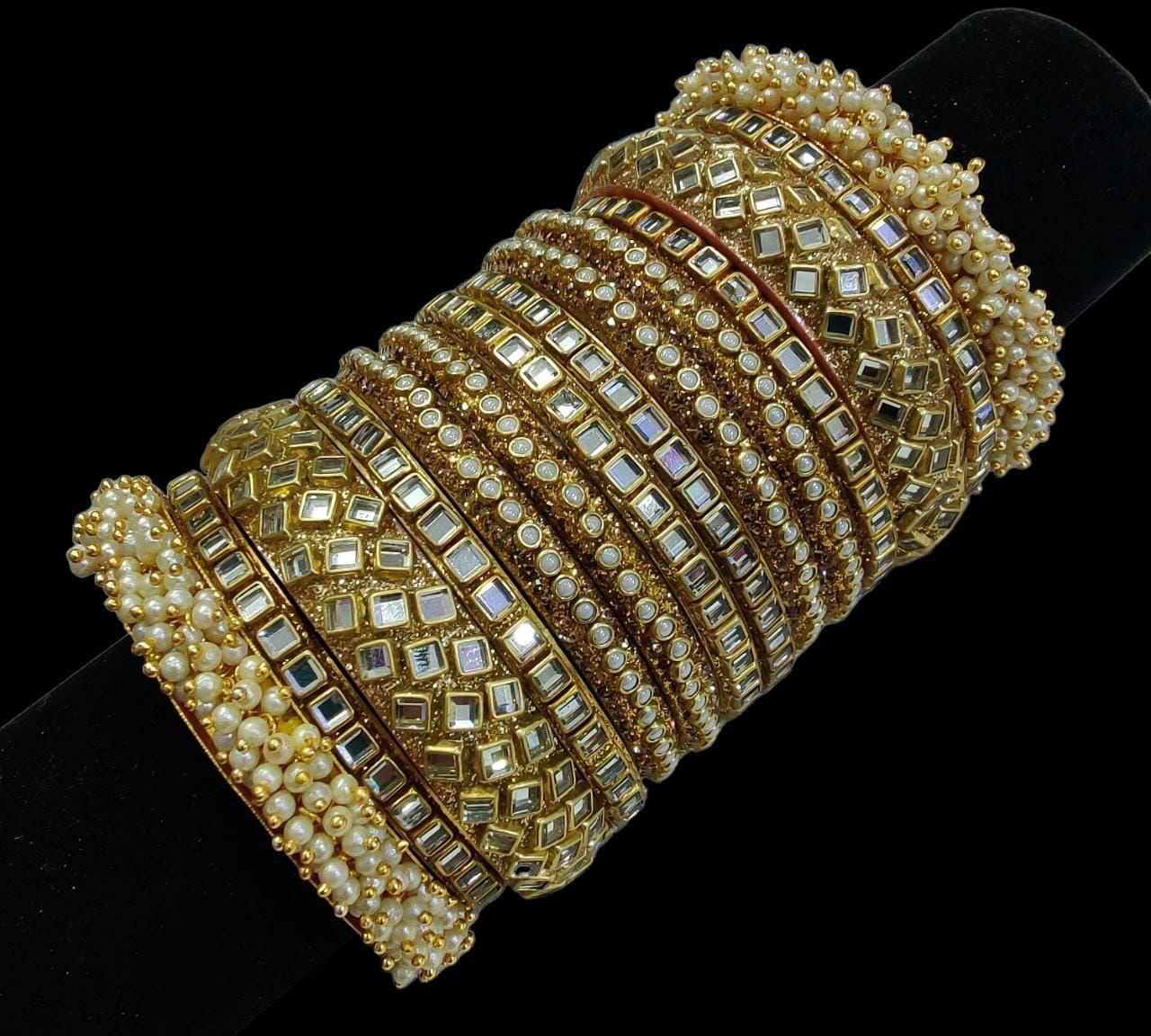 Pacchi Kundan bangles set/Traditional bangles/wedding jewelry/Indian bangles/Bracelet