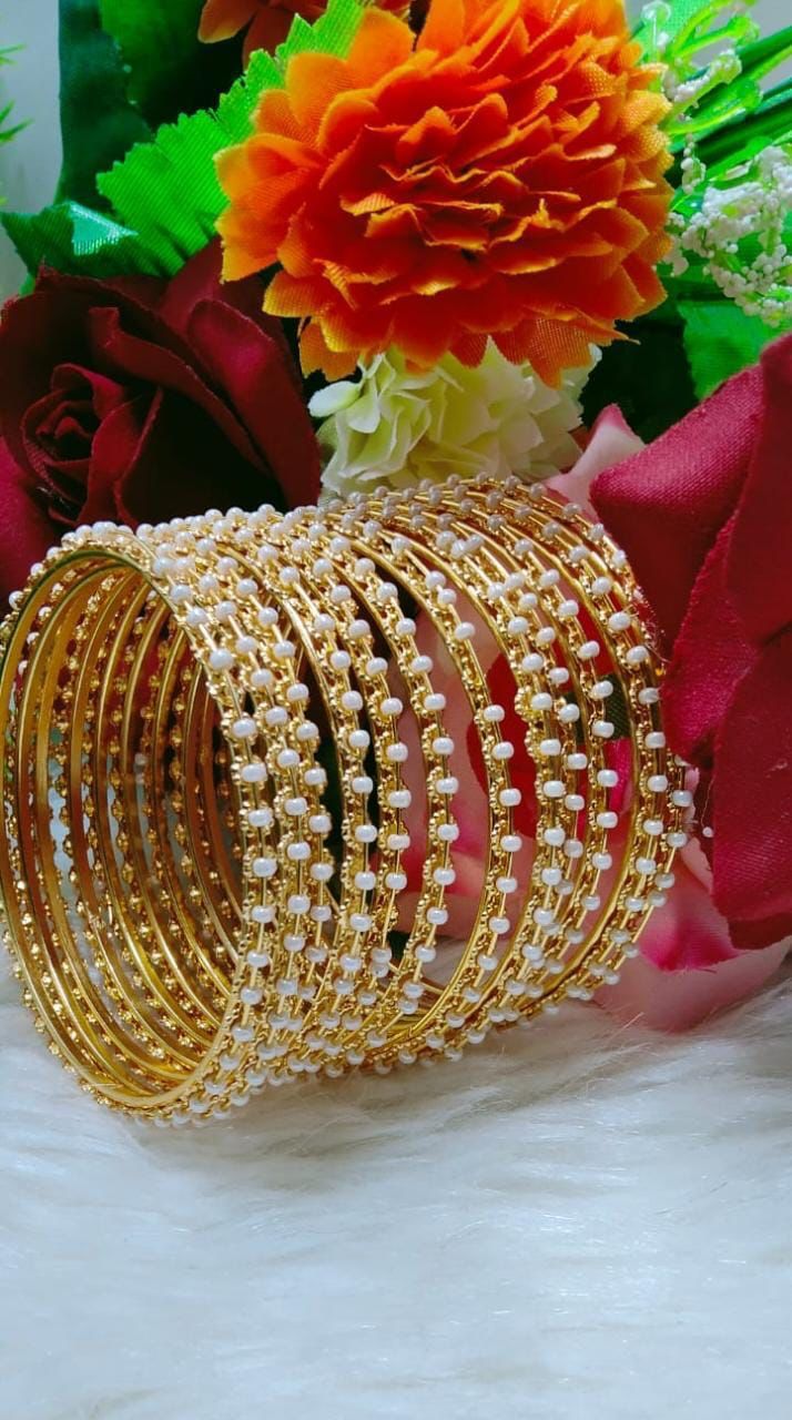 12 Bangle Set - 22kt Gold Plated Bangles