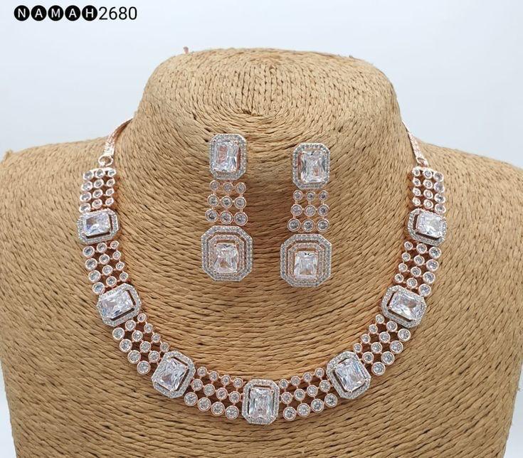 American Diamond Necklace Set