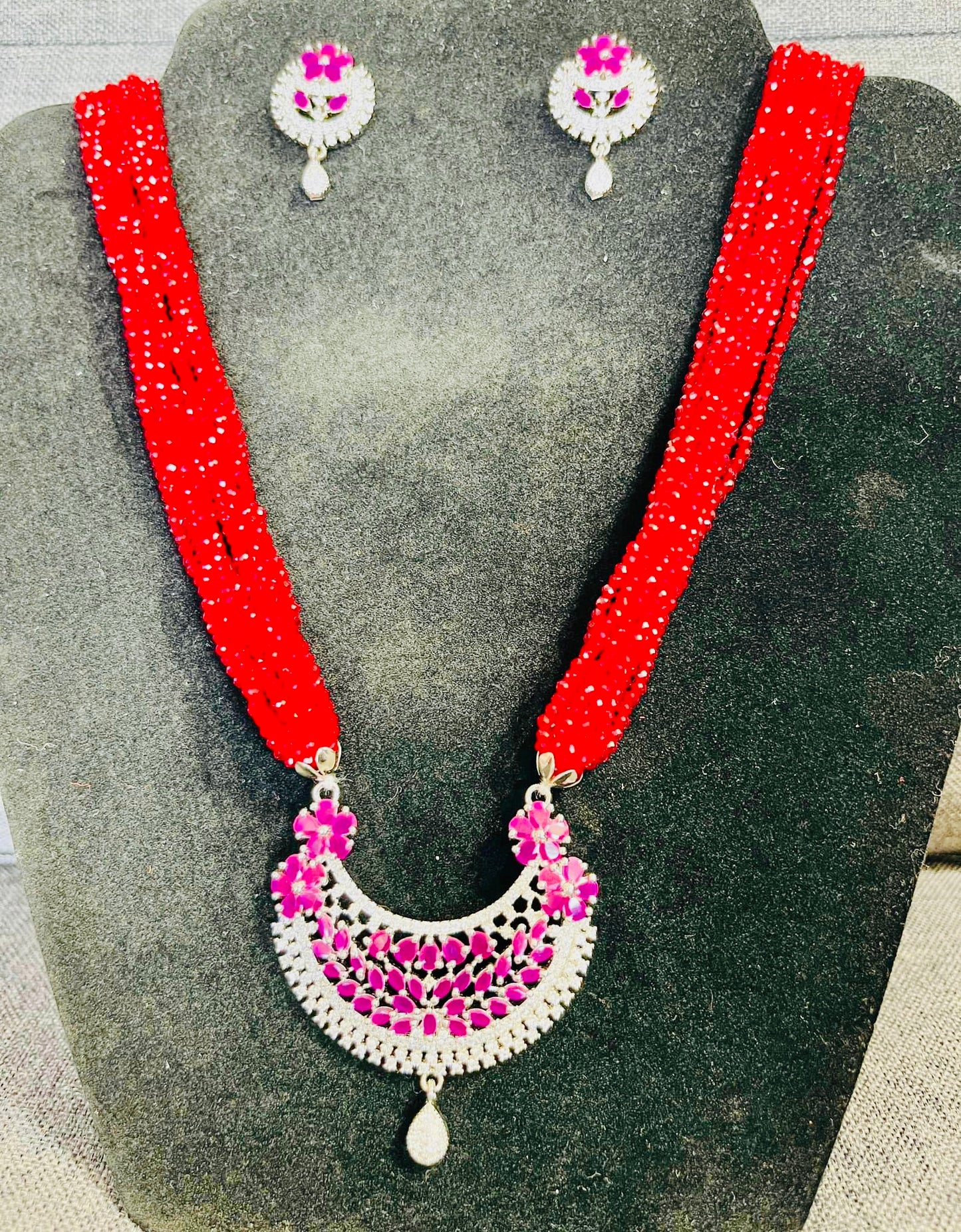 American Diamond (AD) Mangalsutra Set