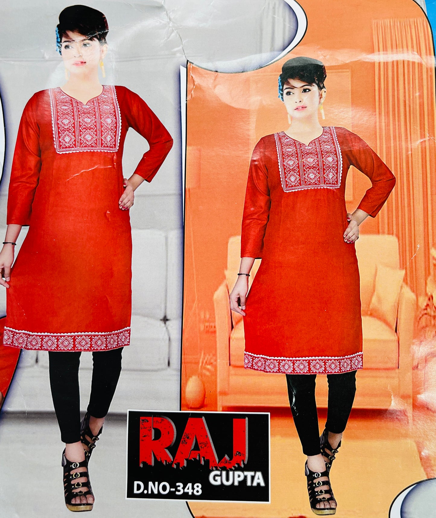 Red Cotton Kurthi