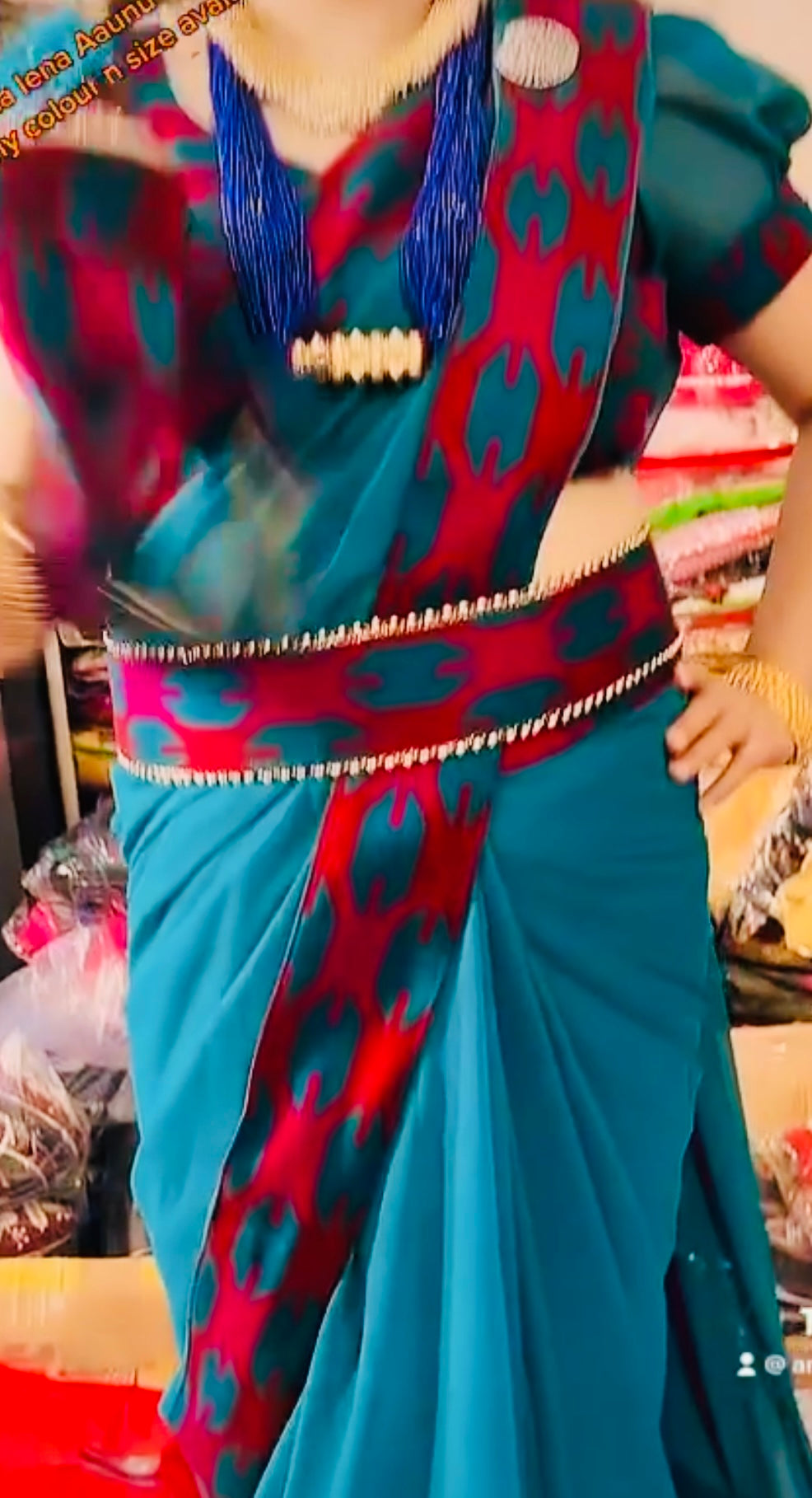 Ready to wear Dhaka Boarder design Sari Set