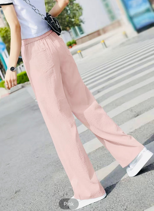 Pink Summer Trouser with high waist