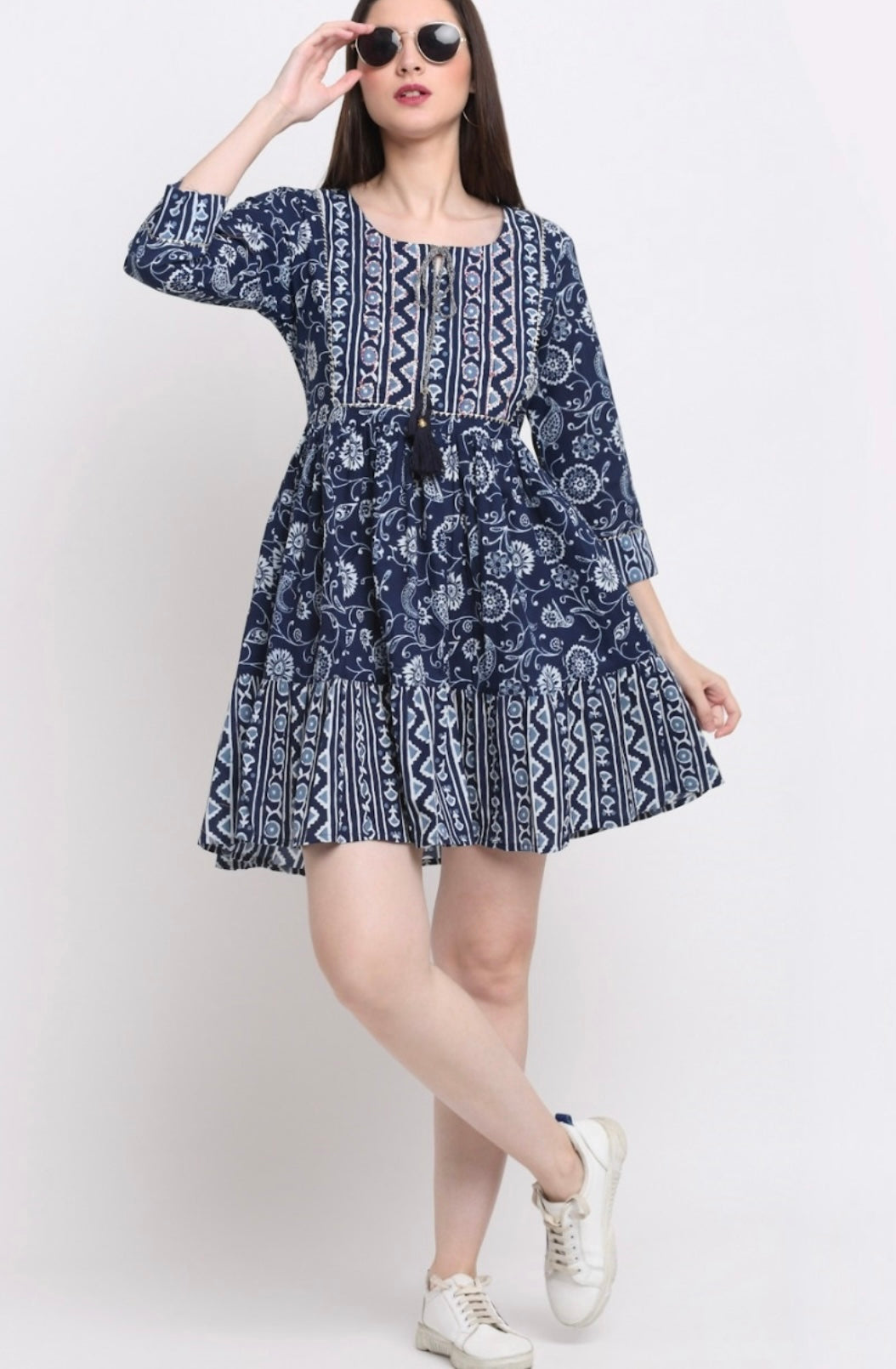 Navy Blue Tunic | Summer Outfit | Cotton Gown