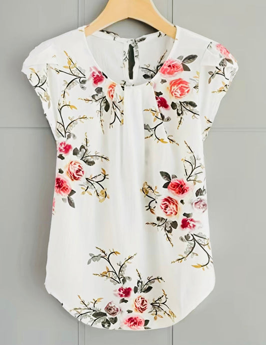 Vintage Flora Print Summer T-Shirt