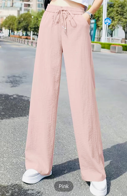 Pink Summer Trouser with high waist